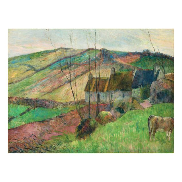 Landscape canvas prints Paul Gauguin - Cottages On The Side Of Montagne Sainte-Marguerite