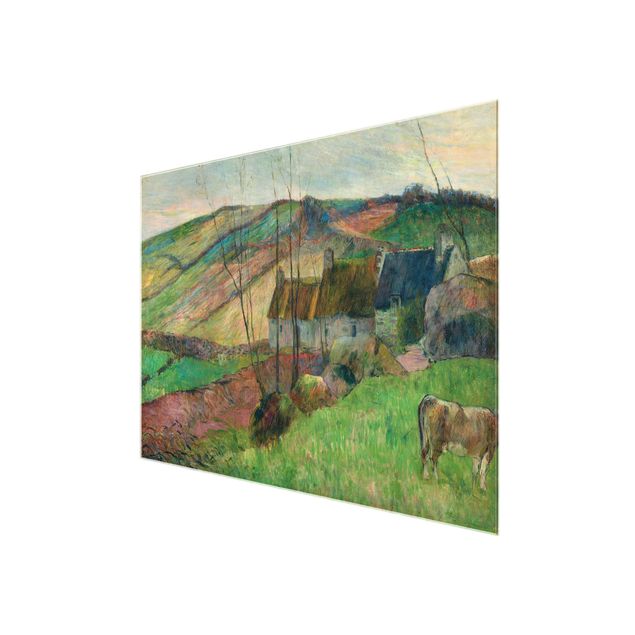 Mountain art prints Paul Gauguin - Cottages On The Side Of Montagne Sainte-Marguerite