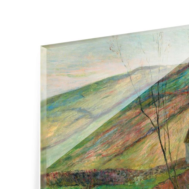 Glass prints landscape Paul Gauguin - Cottages On The Side Of Montagne Sainte-Marguerite