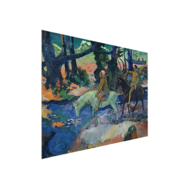 Glass prints pieces Paul Gauguin - Escape, The Ford