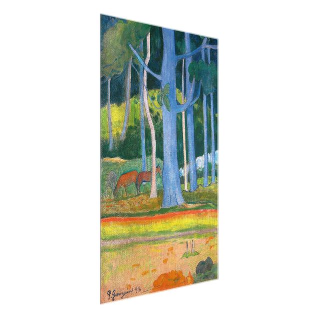 Landscape wall art Paul Gauguin - Landscape with blue Tree Trunks