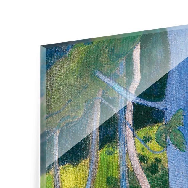 Canvas art Paul Gauguin - Landscape with blue Tree Trunks