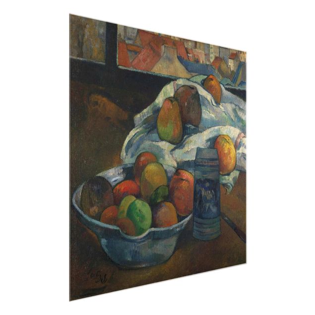 Art posters Paul Gauguin - Fruit Bowl and Pitcher in front of a Window