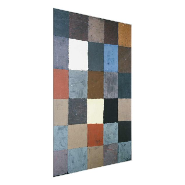 Prints abstract Paul Klee - Color Chart (on Gray)