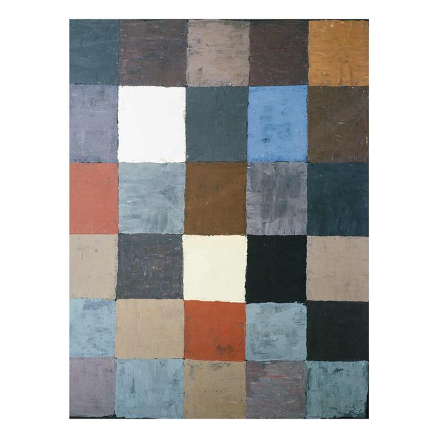 Modern art prints Paul Klee - Color Chart (on Gray)