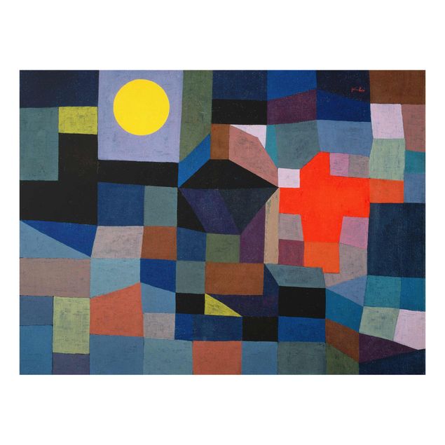 Prints modern Paul Klee - Fire At Full Moon