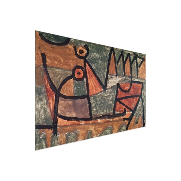 Abstract canvas wall art Paul Klee - Sinister Boat Trip
