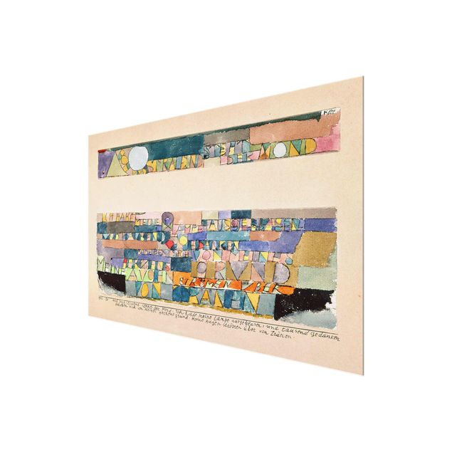 Prints multicoloured Paul Klee - High and bright the Moon stands...