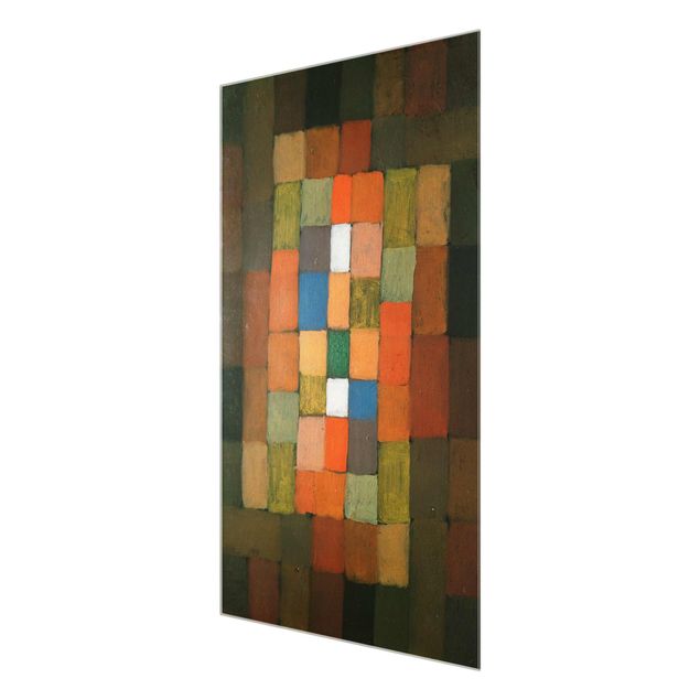 Orange canvas wall art Paul Klee - Static-Dynamic Increase