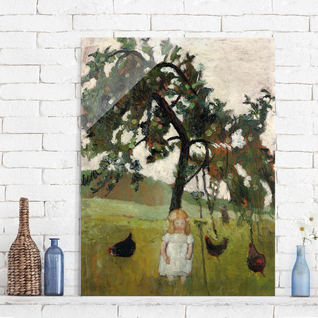 Kitchen Paula Modersohn-Becker - Elsbeth with Chickens under Apple Tree