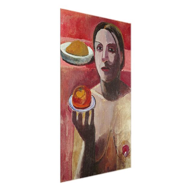 Art posters Paula Modersohn-Becker - Semi-nude Italian Woman with Plate