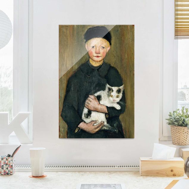 Expressionism art Paula Modersohn-Becker - Boy with Cat