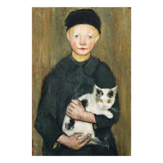 Canvas art Paula Modersohn-Becker - Boy with Cat