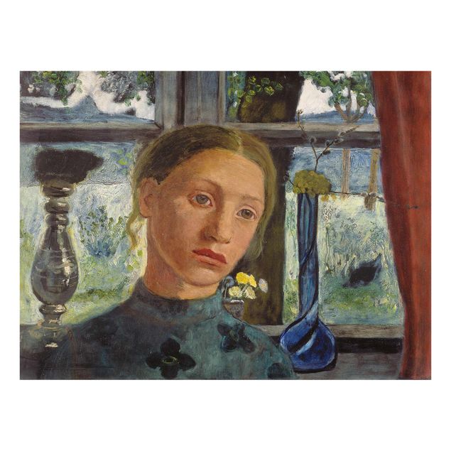 Modern art prints Paula Modersohn-Becker - Girl'S Head In Front Of A Window