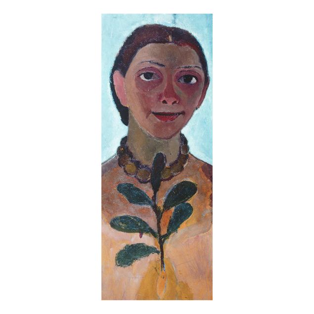 Contemporary art prints Paula Modersohn-Becker - Self Portrait with Amber Necklace