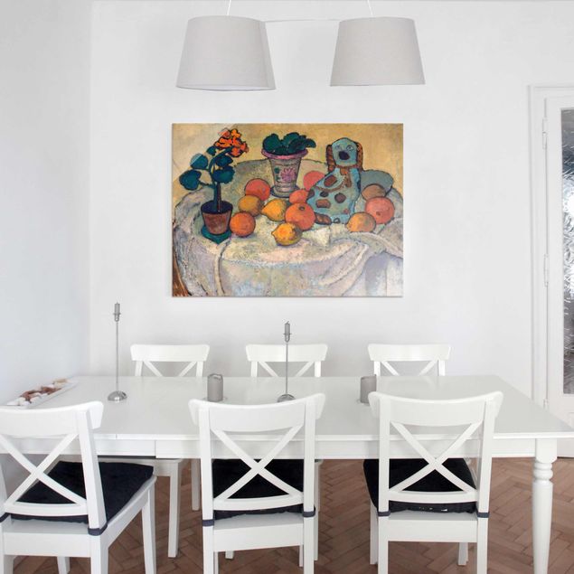 Art style Paula Modersohn-Becker - Still Life With Oranges And Stoneware Dog