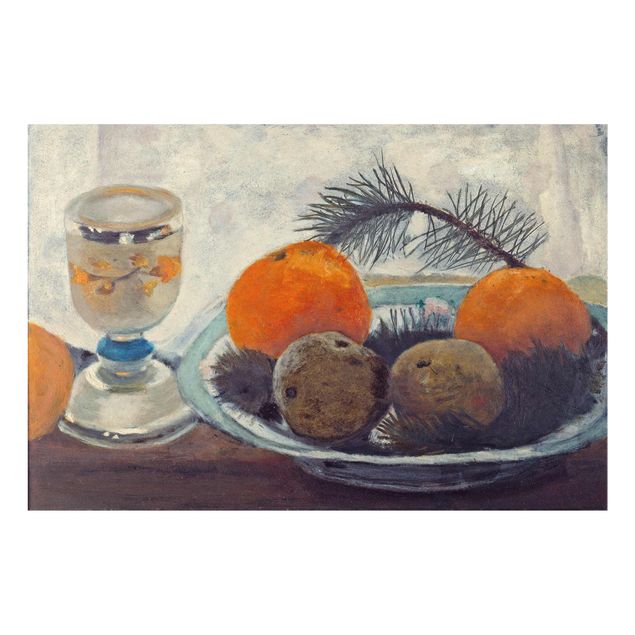 Contemporary art prints Paula Modersohn-Becker - Still Life with frosted Glass Mug, Apples and Pine Branch
