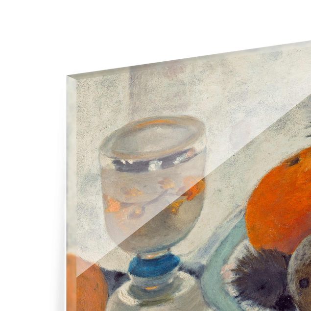 Paula Becker artist Paula Modersohn-Becker - Still Life with frosted Glass Mug, Apples and Pine Branch