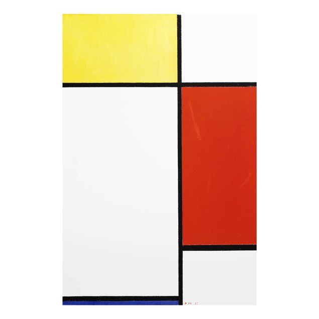 Abstract canvas wall art Piet Mondrian - Composition I