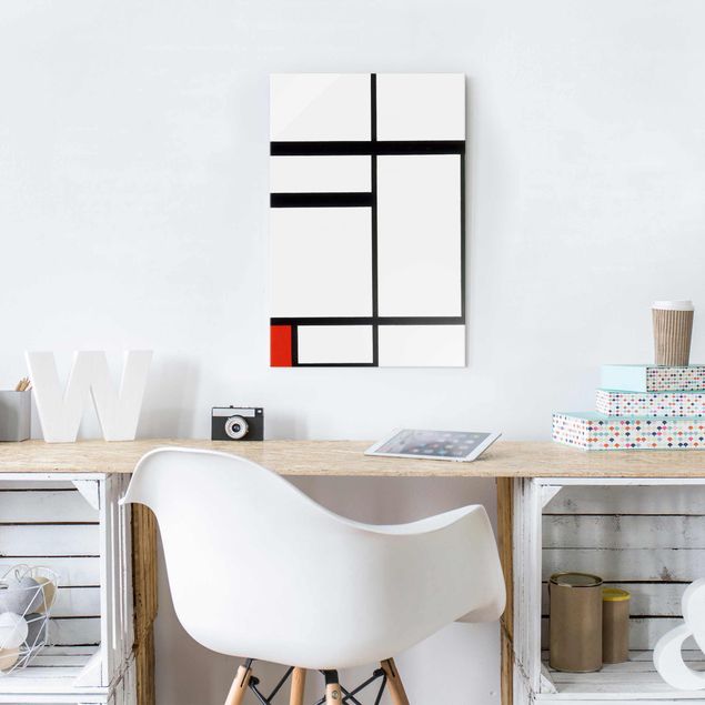 Art styles Piet Mondrian - Composition with Red, Black and White
