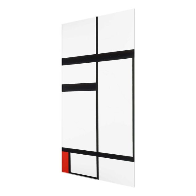 Prints modern Piet Mondrian - Composition with Red, Black and White