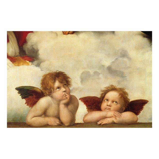 Canvas art Raffael - Two Angels. Detail from The Sistine Madonna