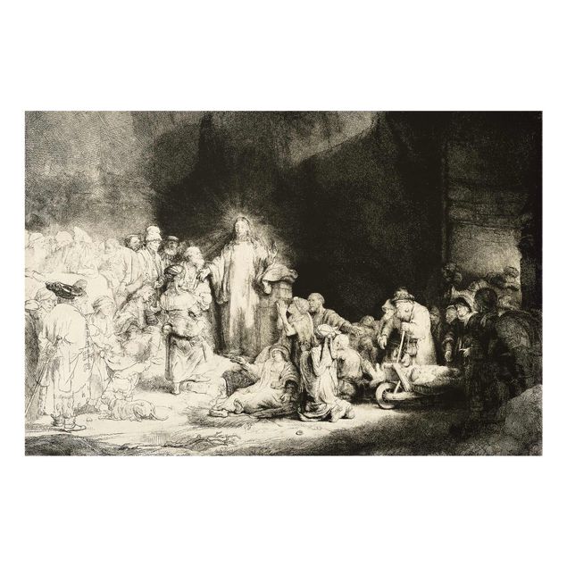 Canvas art Rembrandt van Rijn - Christ healing the Sick. The Hundred Guilder