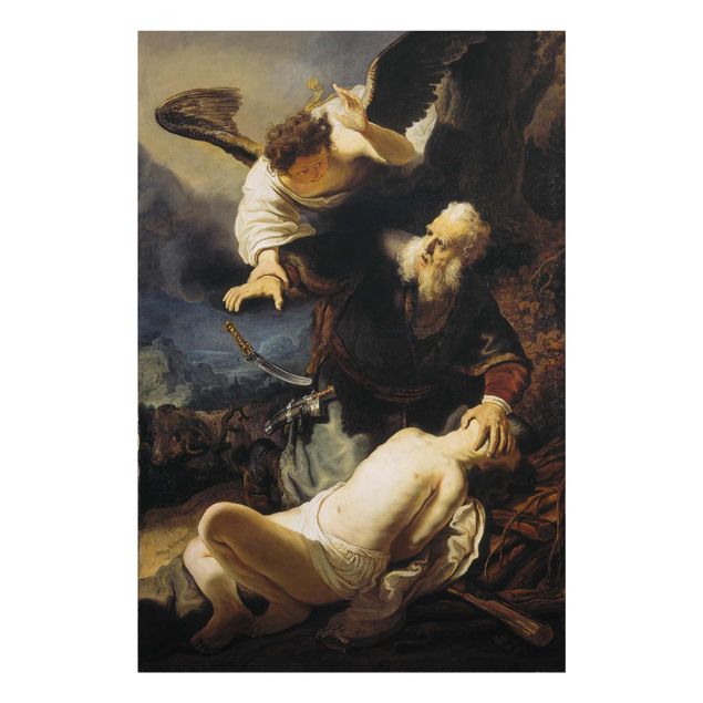 Art prints Rembrandt van Rijn - The Angel prevents the Sacrifice of Isaac