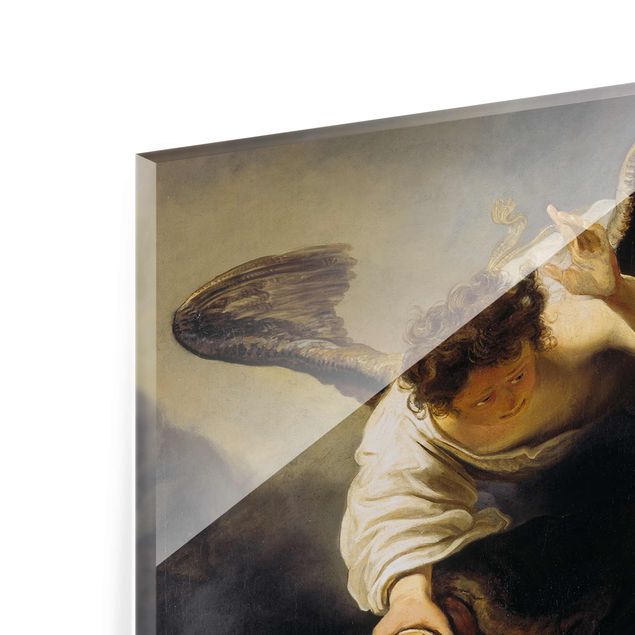 Portrait canvas prints Rembrandt van Rijn - The Angel prevents the Sacrifice of Isaac