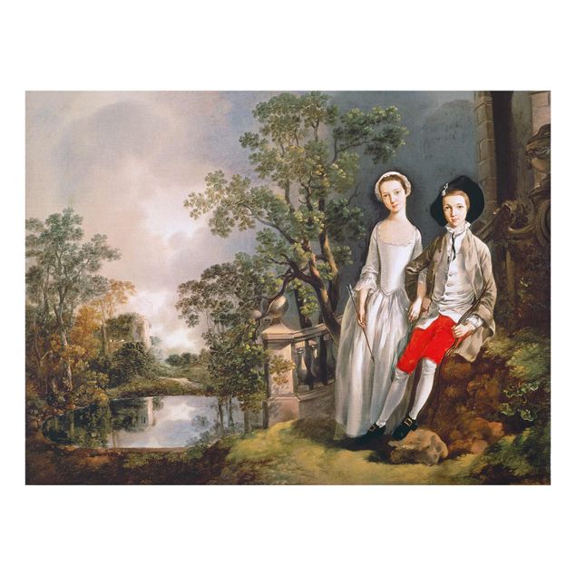 Framed portrait prints Thomas Gainsborough - Portrait Of Heneage Lloyd And His Sister
