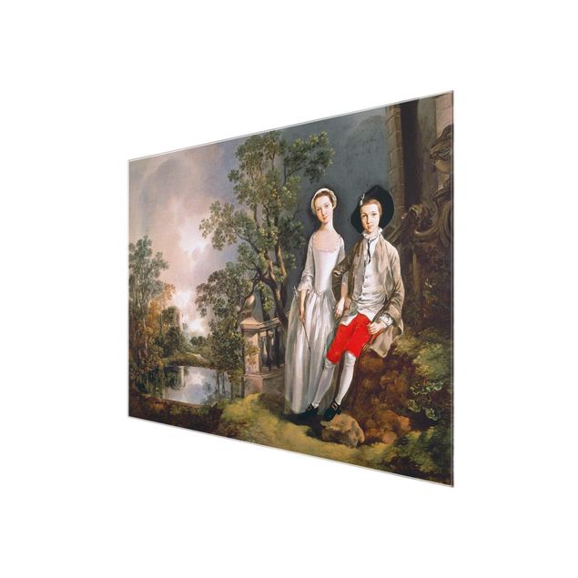Framed portrait prints Thomas Gainsborough - Portrait Of Heneage Lloyd And His Sister