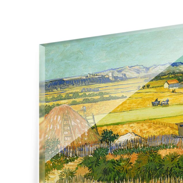 Glass prints landscape Vincent Van Gogh - The Harvest