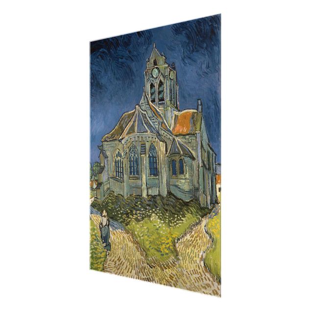 Glass prints architecture and skylines Vincent van Gogh - The Church at Auvers