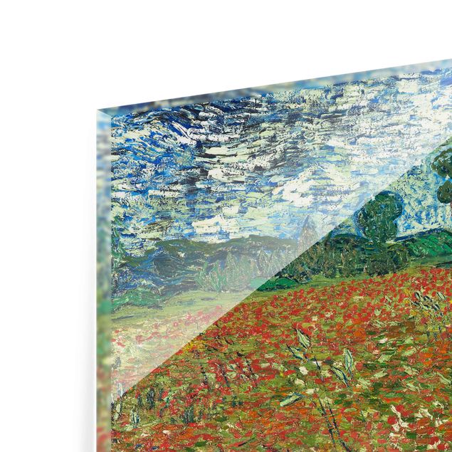 Prints landscape Vincent Van Gogh - Poppy Field