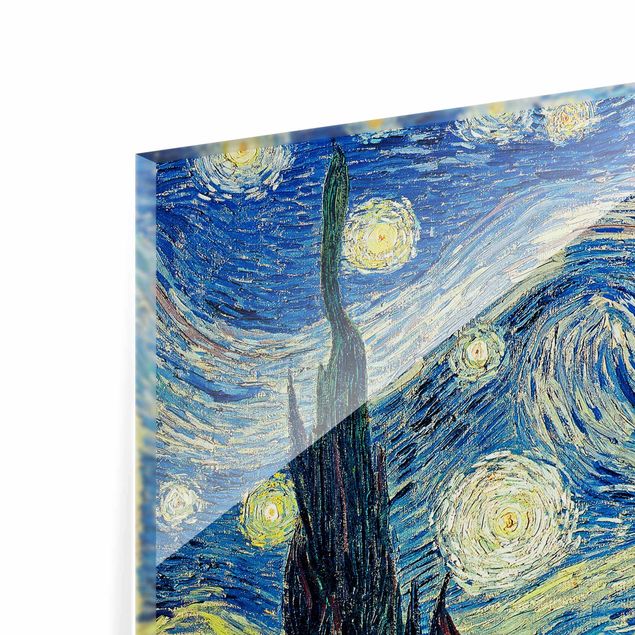 Glass prints architecture and skylines Vincent Van Gogh - The Starry Night