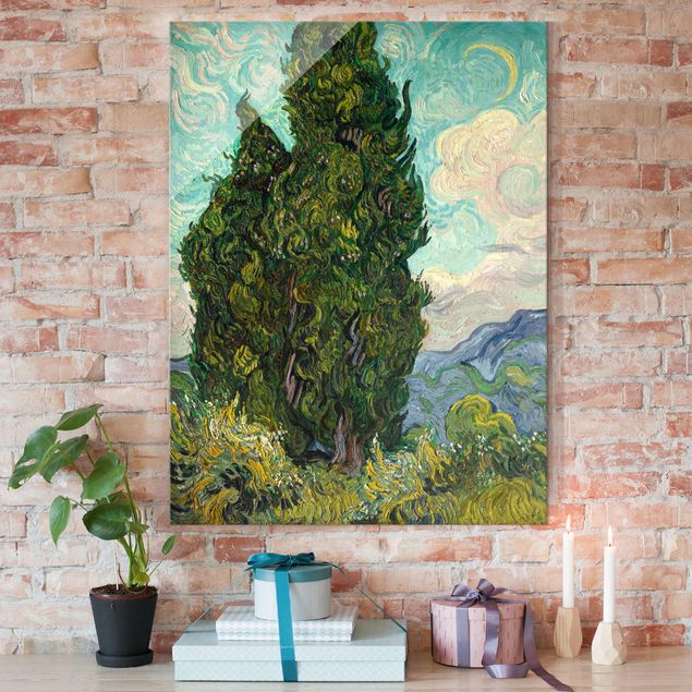 Pointillism Vincent van Gogh - Cypresses