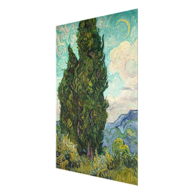 Prints landscape Vincent van Gogh - Cypresses