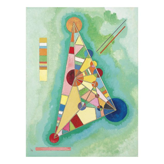 Abstract canvas wall art Wassily Kandinsky - Variegation in the Triangle
