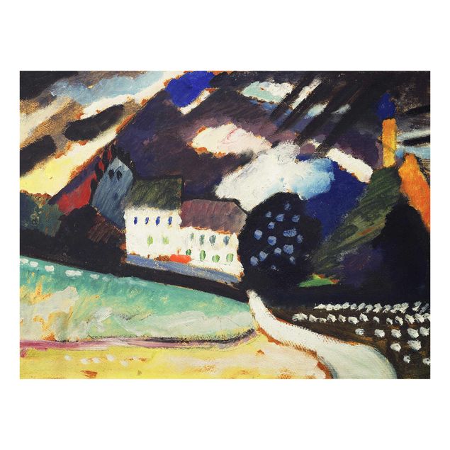 Prints abstract Wassily Kandinsky - Murnau, Castle And Church Ii