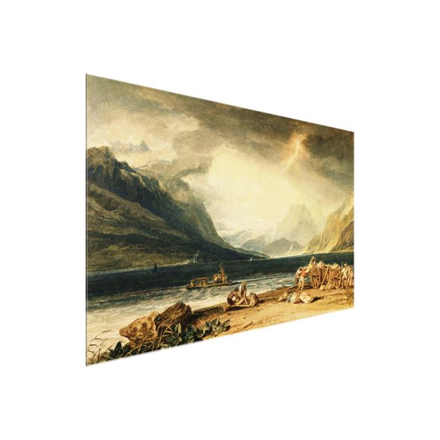 Glass prints mountain William Turner - The Lake of Thun, Switzerland