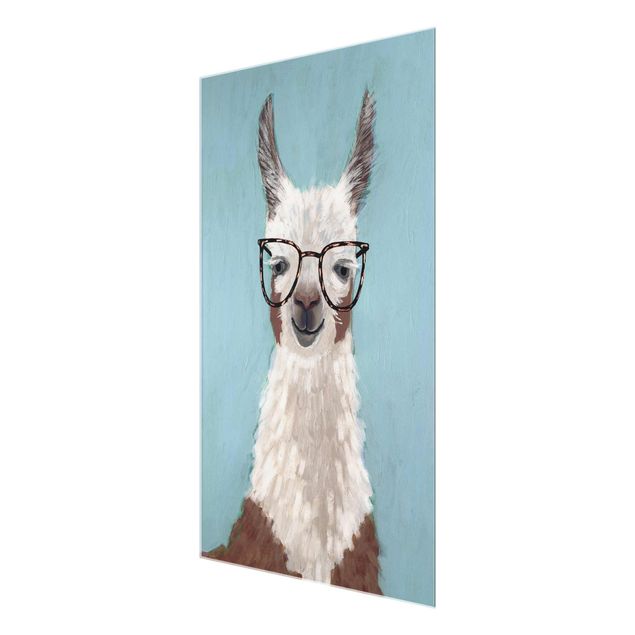Prints blue Lama With Glasses II
