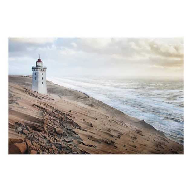 Glass prints landscape Lighthouse In Denmark