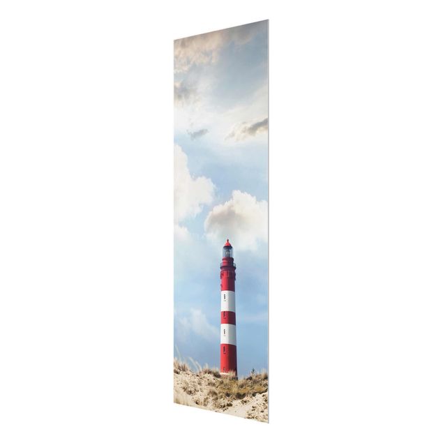 Glass prints landscape Lighthouse Between Dunes
