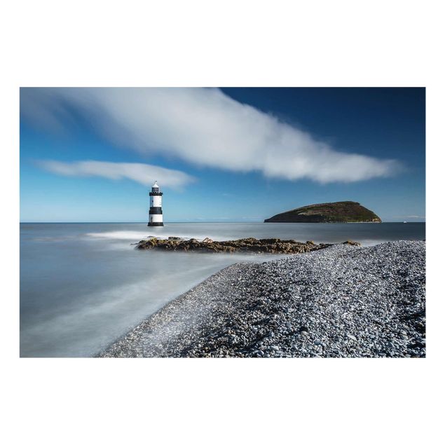 Glass prints landscape Lighthouse In Wales