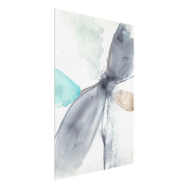 Abstract glass wall art Dance Of Dragonflies I