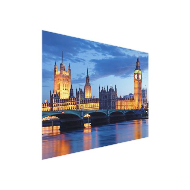 Glass prints architecture and skylines London At Night