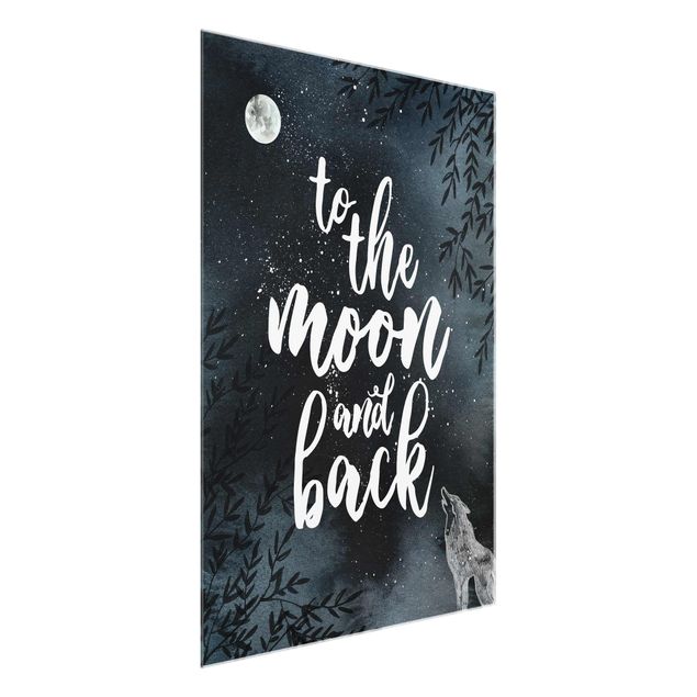 Modern art prints Love You To The Moon And Back