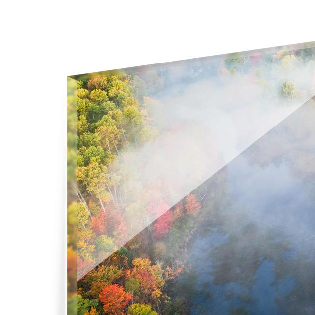 Grey canvas art Aerial View - Autumn Symphony