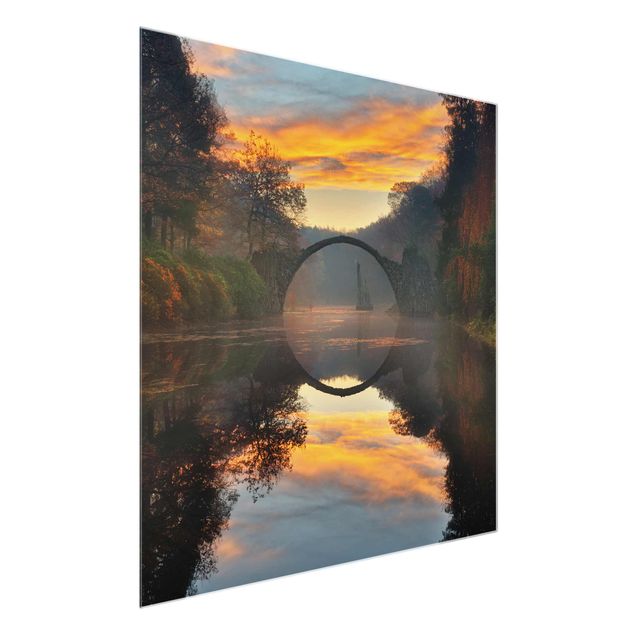 Glass prints landscape Fairytale Bridge