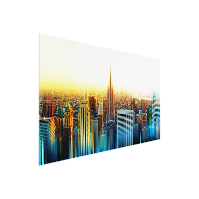 Glass prints architecture and skylines Manhattan Abstract